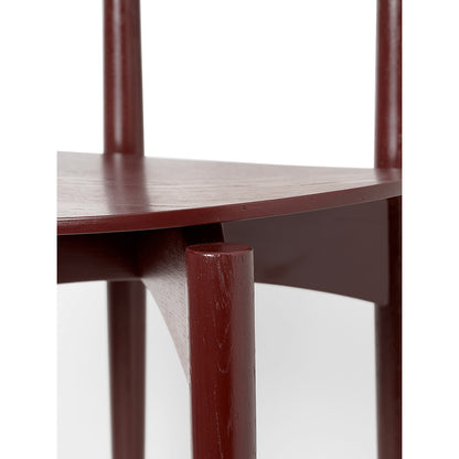 Herman Dining Chair - Wood, Red Brown