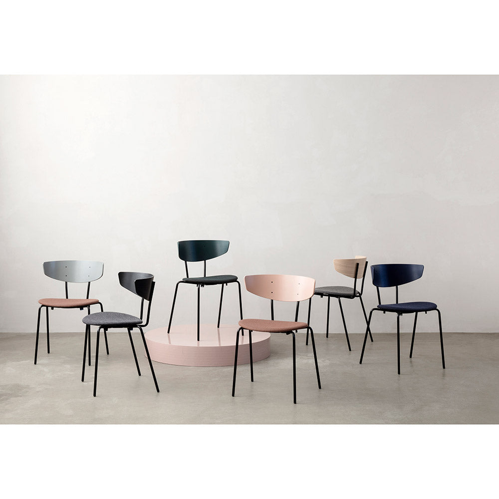 Herman Upholstered Chair - Black, Dark Gray