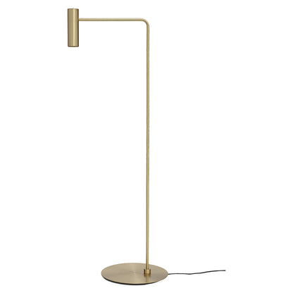 Heron Floor Lamp - Satin Brass, Satin Brass Base