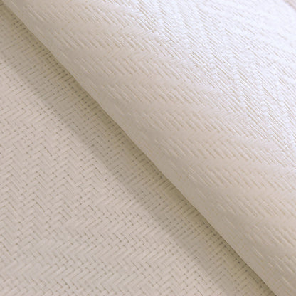 Herringbone Paperweave Wallpaper - White
