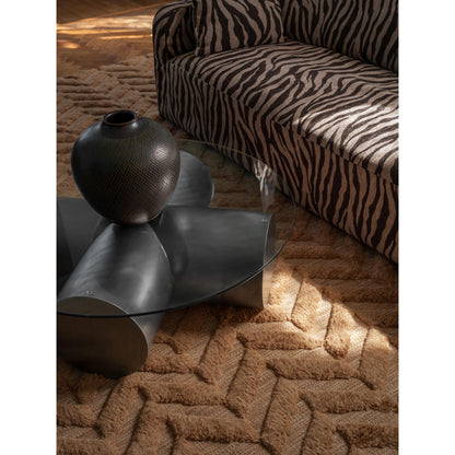 Herringbone Rug - Brown
