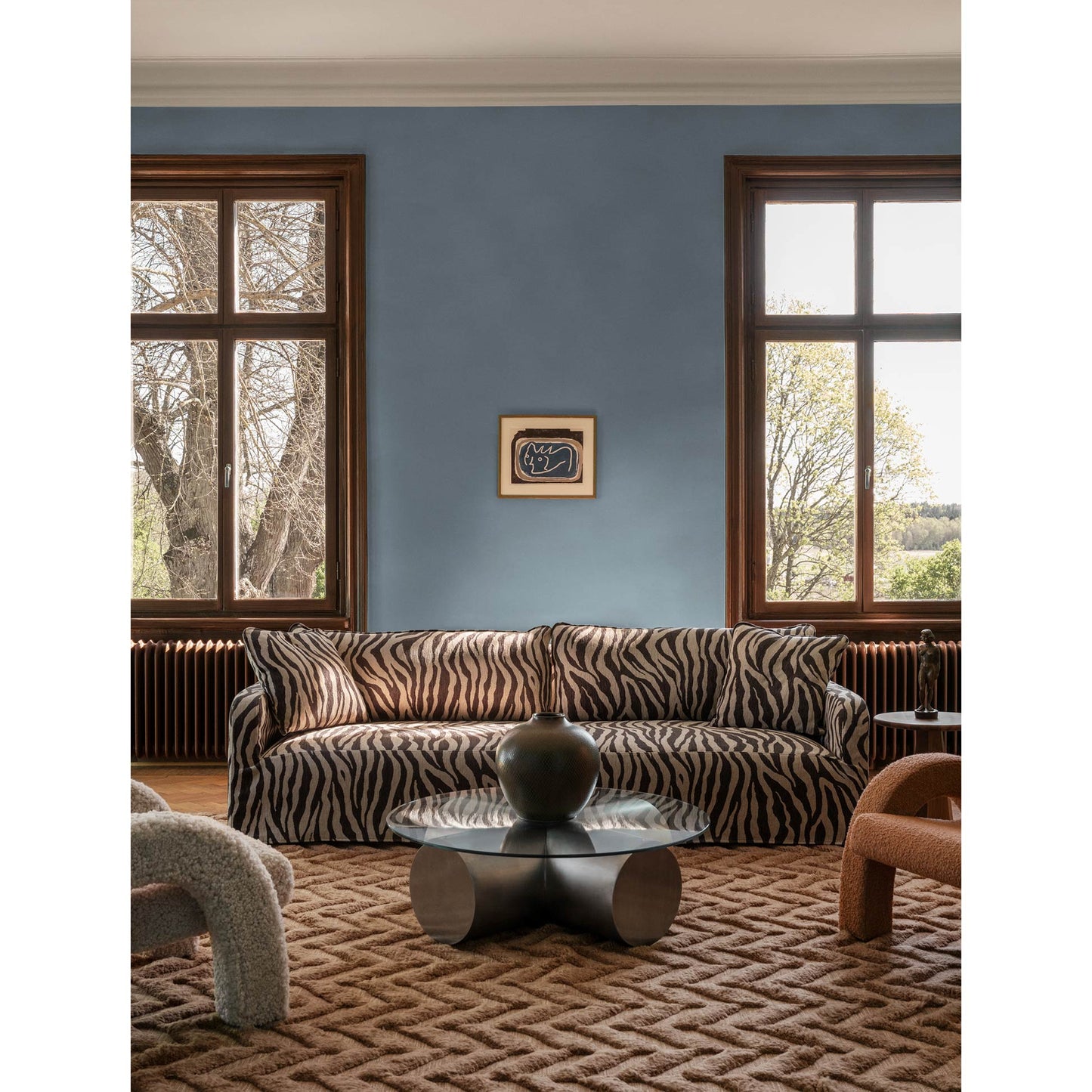 Herringbone Rug - Brown