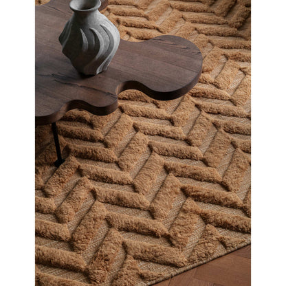 Herringbone Rug - Brown