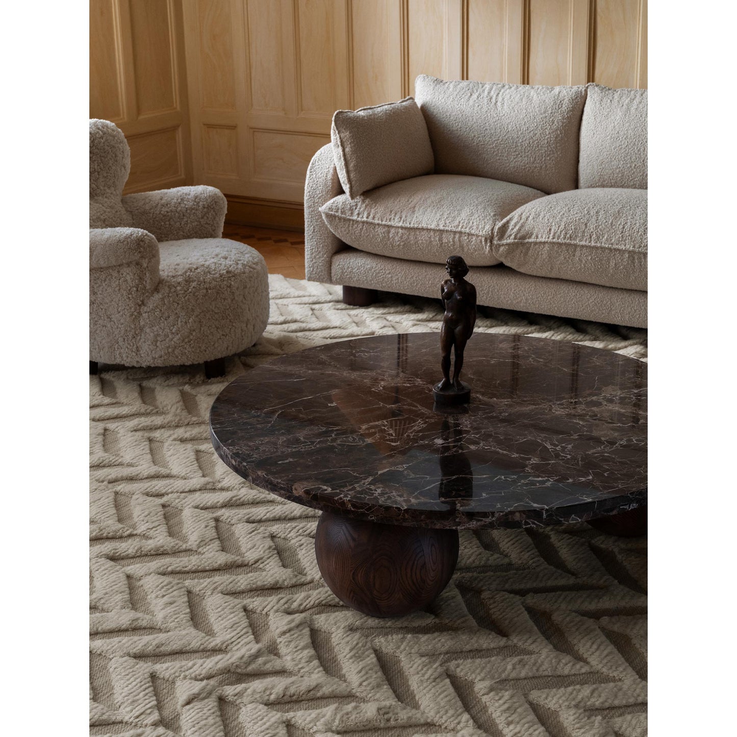 Herringbone Rug - White