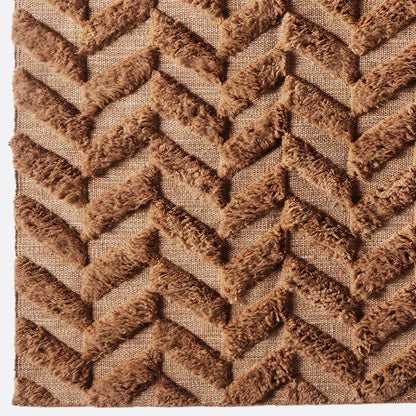 Herringbone Rug - Brown