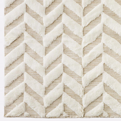 Herringbone Rug - White