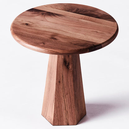 Hexagon Side Table - Walnut