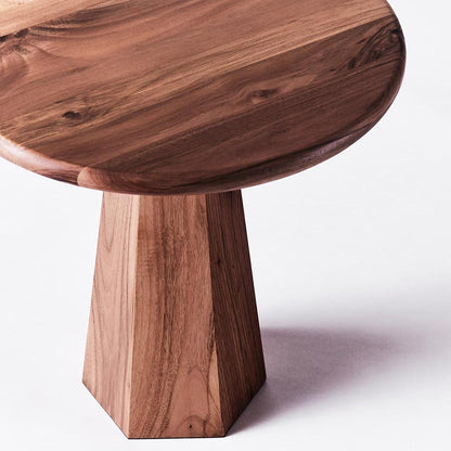 Hexagon Side Table - Walnut