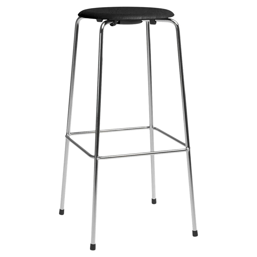 High Dot Stool 4 Legs - Black Ash, Chrome Base