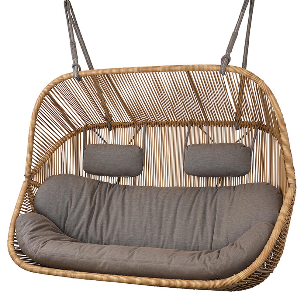 Hive Outdoor 2 Seater Sofa - Taupe Cushions, Taupe Rope Suspension