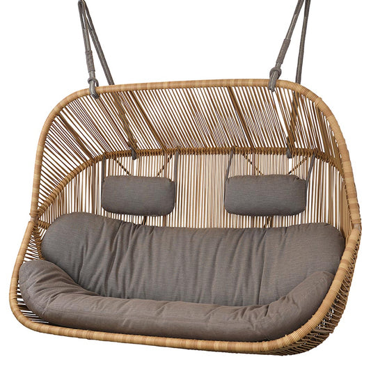 Hive Outdoor 2 Seater Sofa - Taupe Cushions, Taupe Rope Suspension