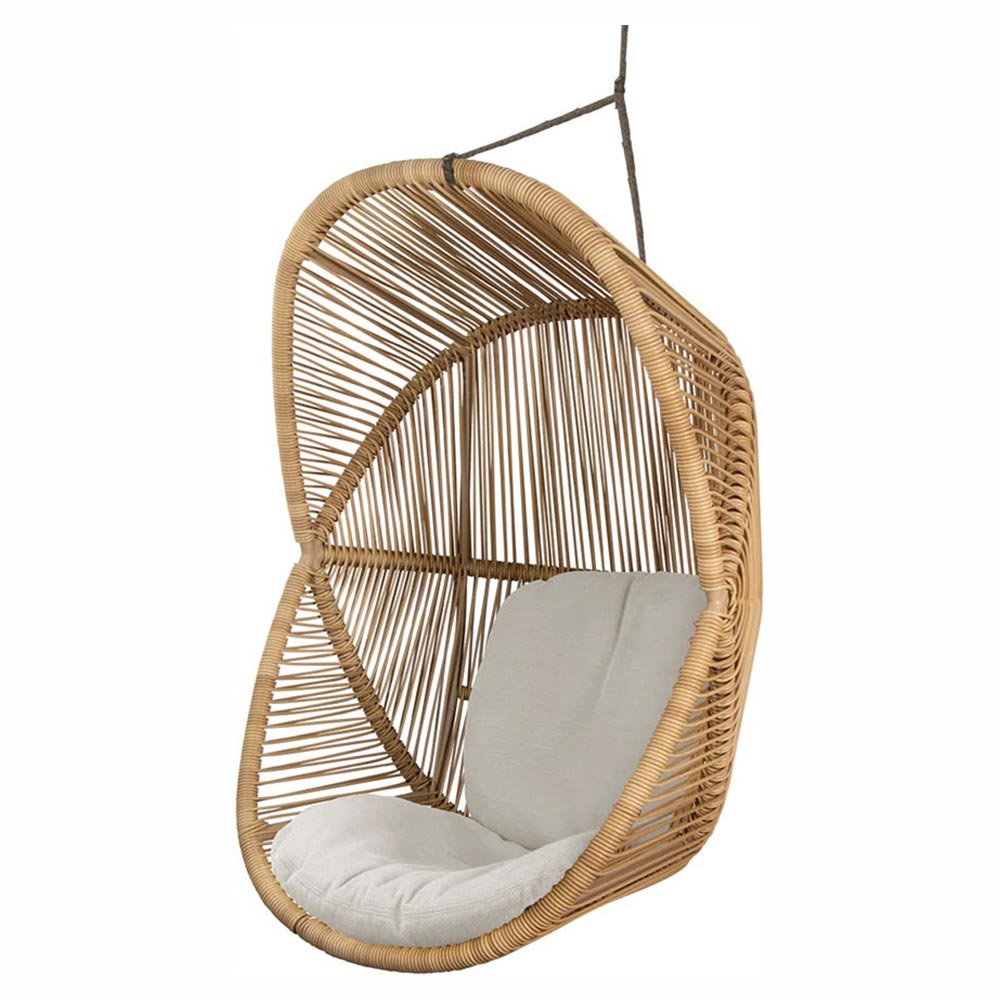 Hive Outdoor Chair - Sand Cushions, Natural Weave Chair, Taupe Rope Suspension