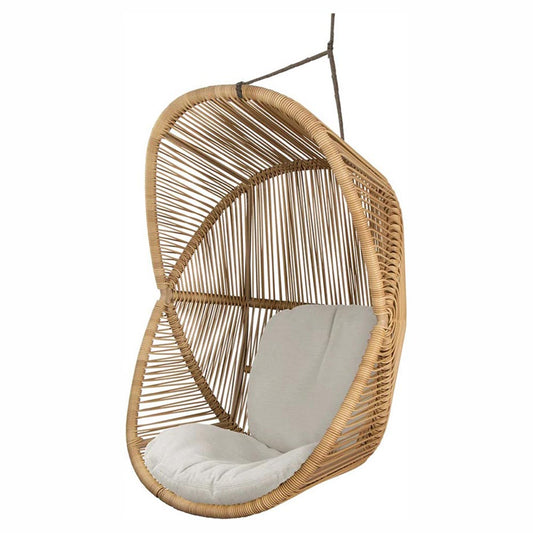 Hive Outdoor Chair - Sand Cushions, Natural Weave Chair, Taupe Rope Suspension