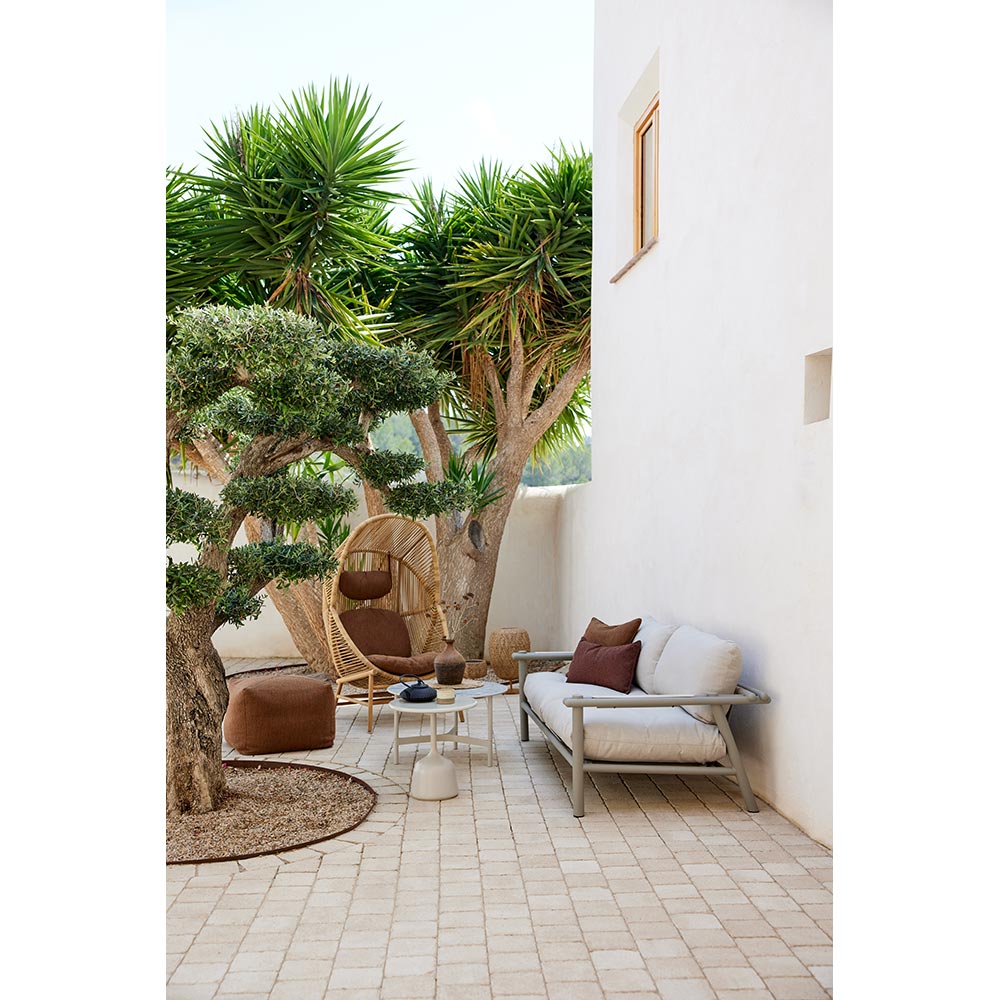 Hive Outdoor Chair - Sand Cushions, Sand Weave Chair, Sand Aluminum Base
