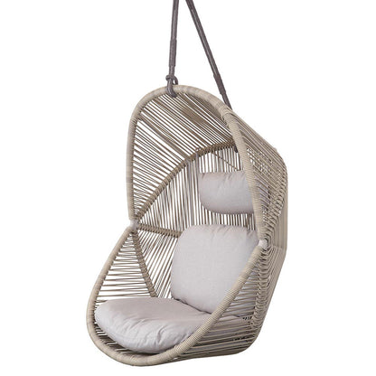 Hive Outdoor Chair - Sand Cushions, Sand Weave Chair, Taupe Rope Suspension