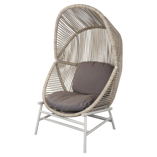 Hive Outdoor Chair - Taupe Cushions, Sand Weave Chair, Sand Aluminum Base