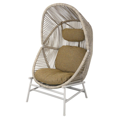 Hive Outdoor Chair - Turmeric Yellow Cushions, Sand Weave Chair, Sand Aluminum Base