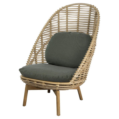 Hive Outdoor Highback Chair - Light Green Cushions