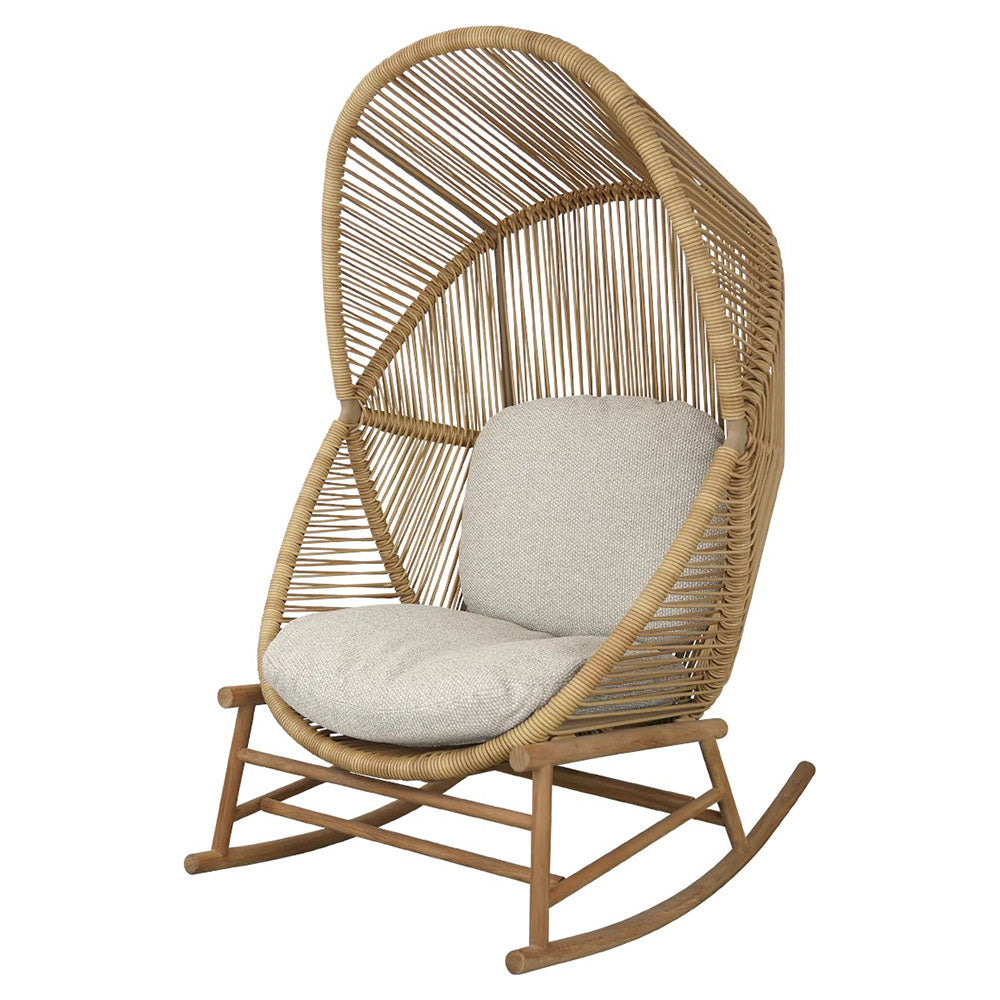 Hive Outdoor Rocking Chair - Desert Sand, Natural Frame