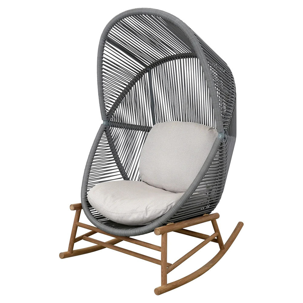 Hive Outdoor Rocking Chair - Sand Cushions, Dusty Green Frame – Rouse Home
