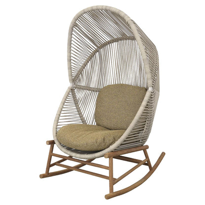 Hive Outdoor Rocking Chair - Turmeric Yellow Cushions, Sand Frame