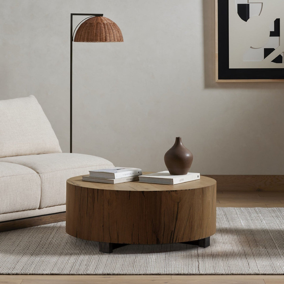 Hudson Round Coffee Table - Natural Yukas Resin