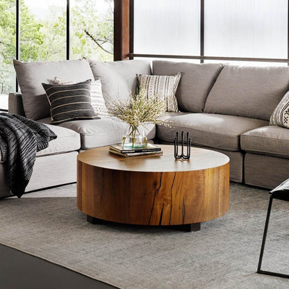Hudson Round Coffee Table - Natural Yukas Resin