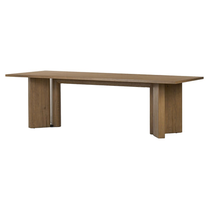 Huxley Dining Table - Rubbed Light Oak Veneer - 100"W