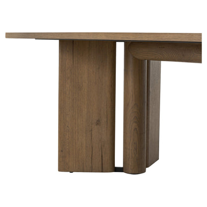 Huxley Dining Table - Rubbed Light Oak Veneer - 100"W