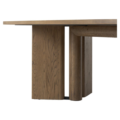 Huxley Dining Table - Rubbed Light Oak Veneer - 84"W