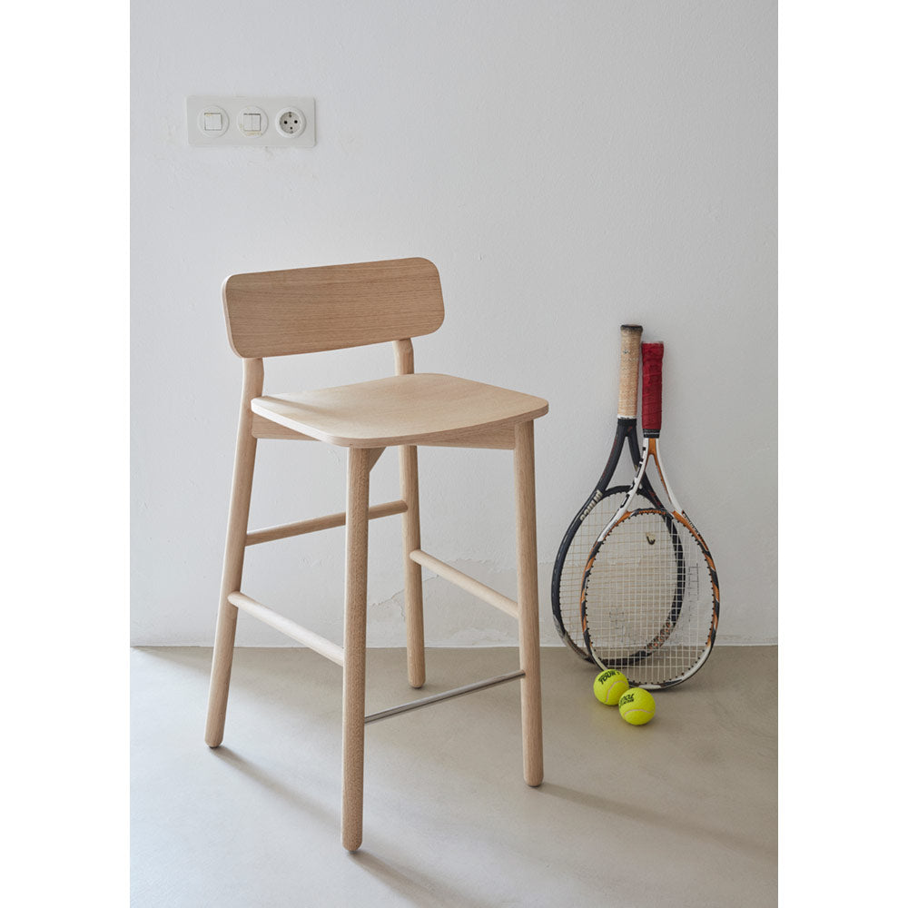 Hven Bar Stool - Oak White Soaped