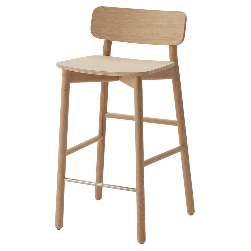 Hven Bar Stool - Oak White Soaped