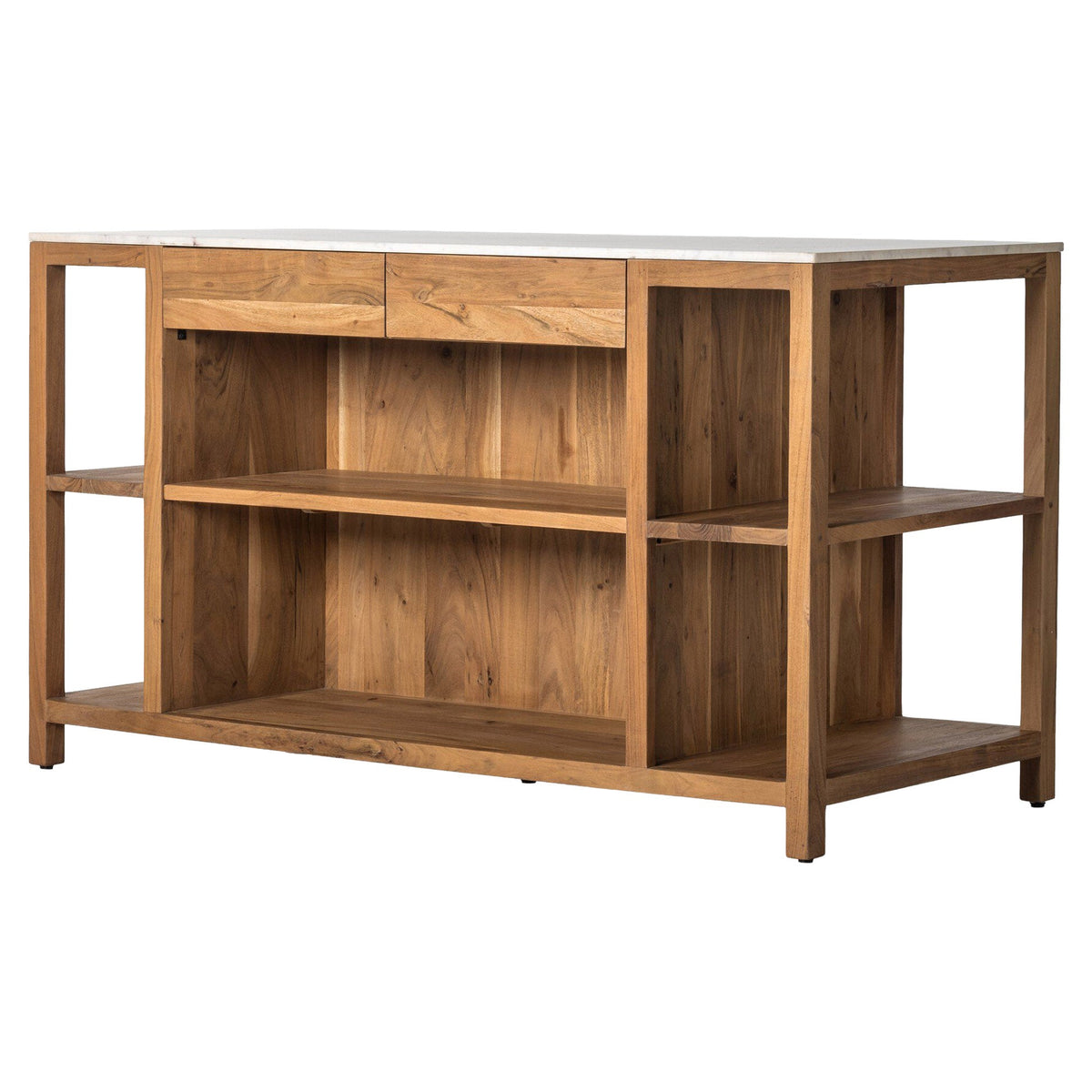 Indira Kitchen Island - White Marble