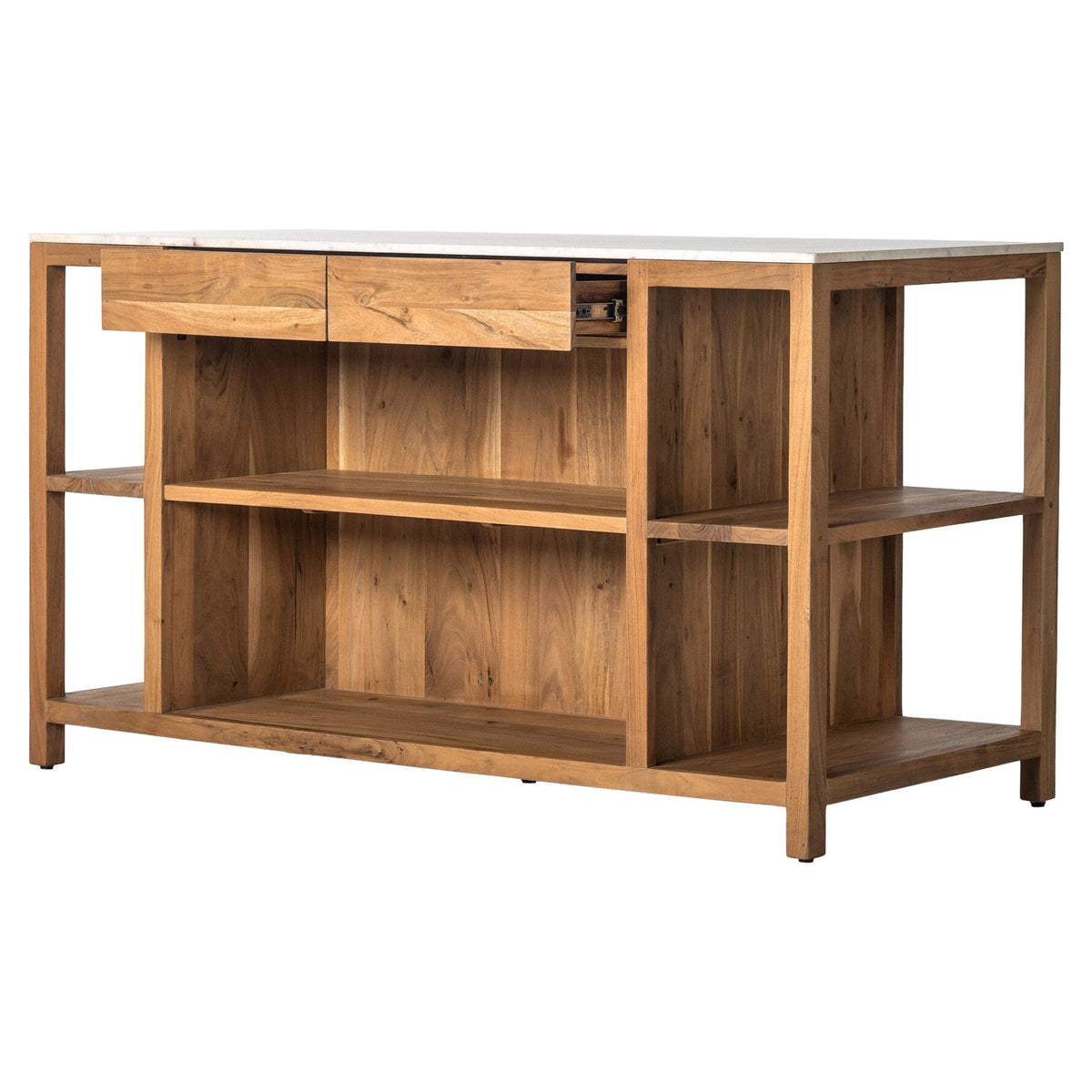 Indira Kitchen Island - White Marble