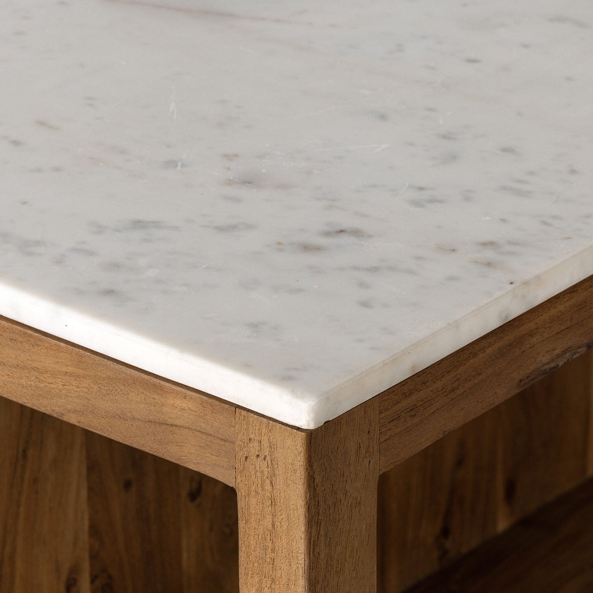 Indira Kitchen Island - White Marble