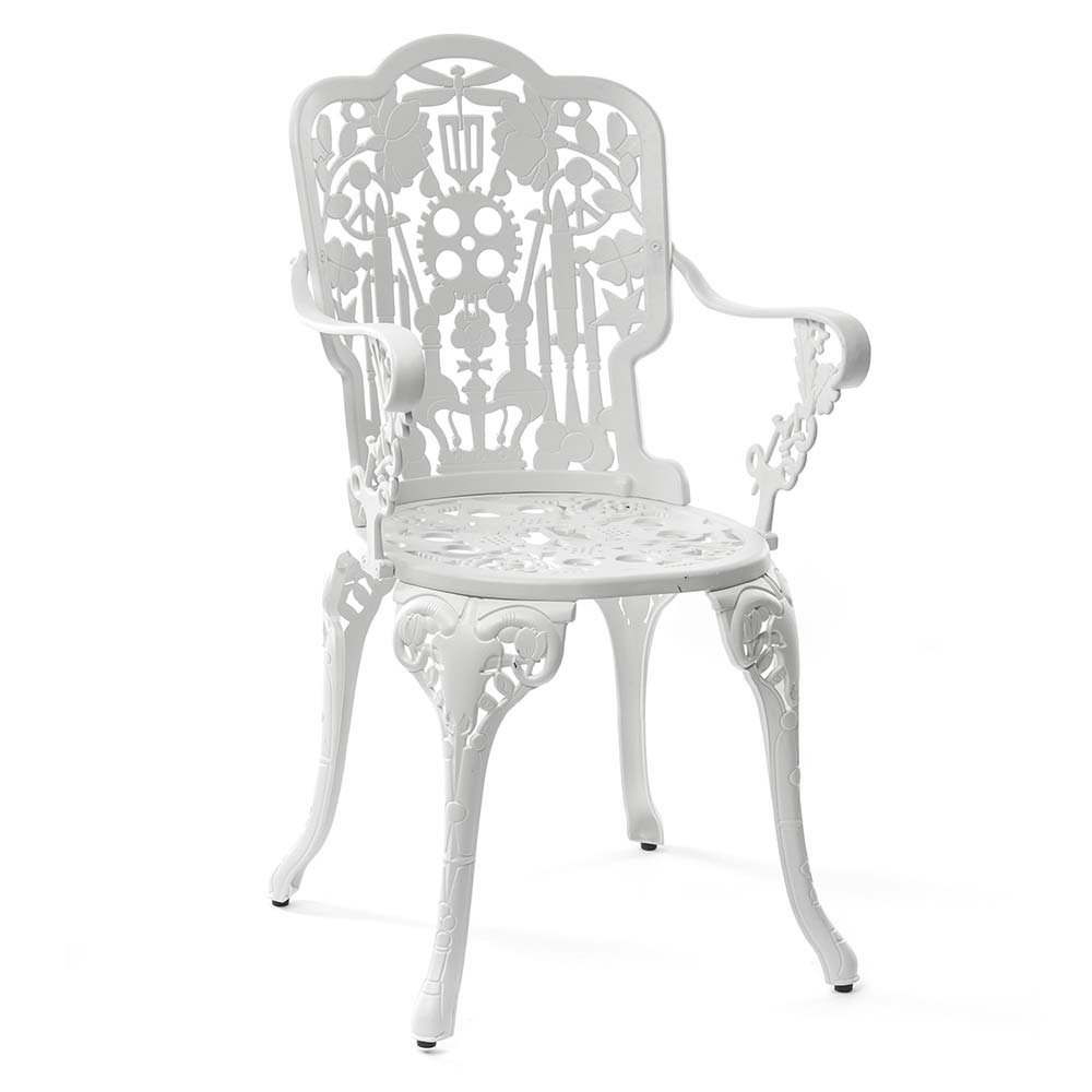 Industry Aluminum Armchair - White
