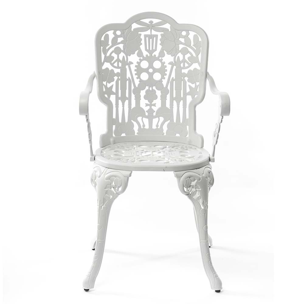 Industry Aluminum Armchair - White