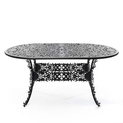 Industry Aluminum Oval Table - Black