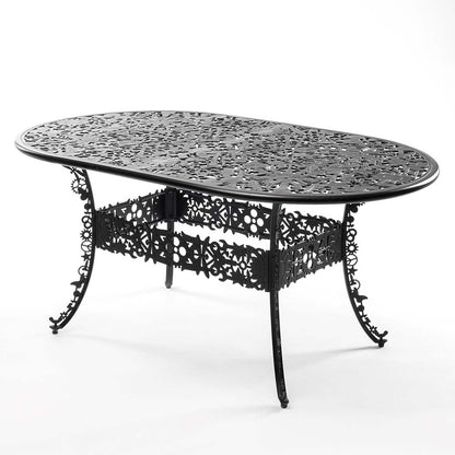 Industry Aluminum Oval Table - Black