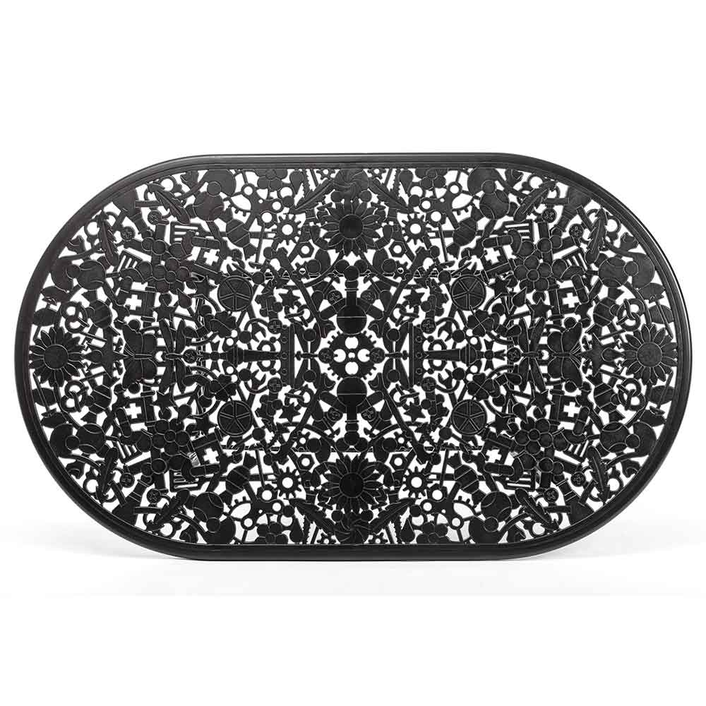 Industry Aluminum Oval Table - Black