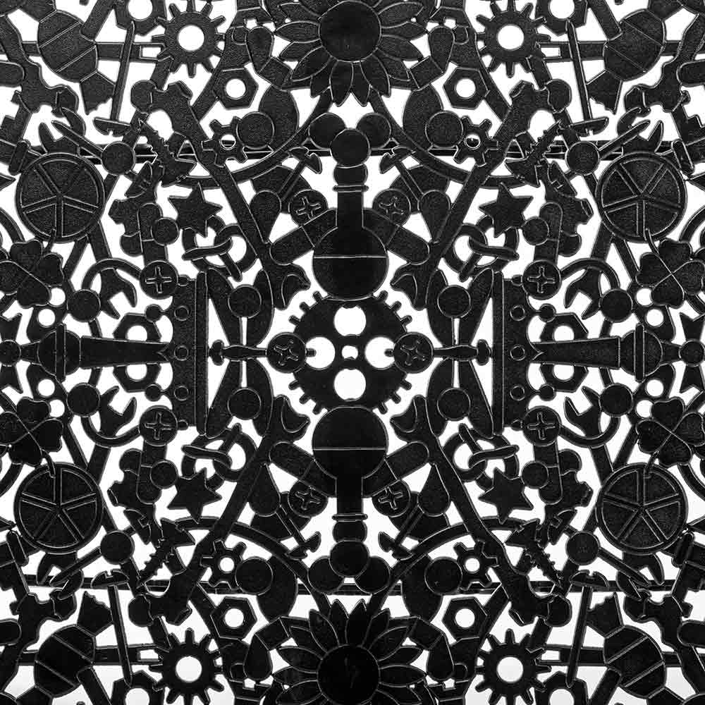 Industry Aluminum Oval Table - Black