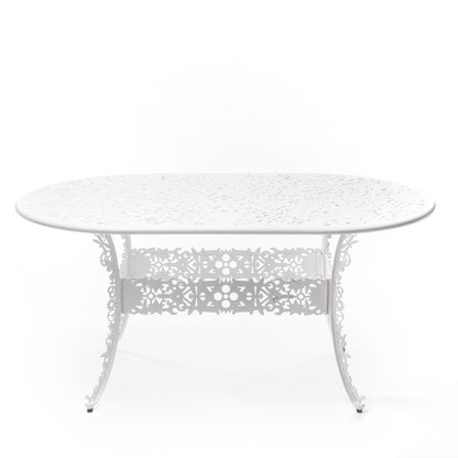 Industry Aluminum Oval Table - White