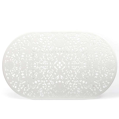 Industry Aluminum Oval Table - White