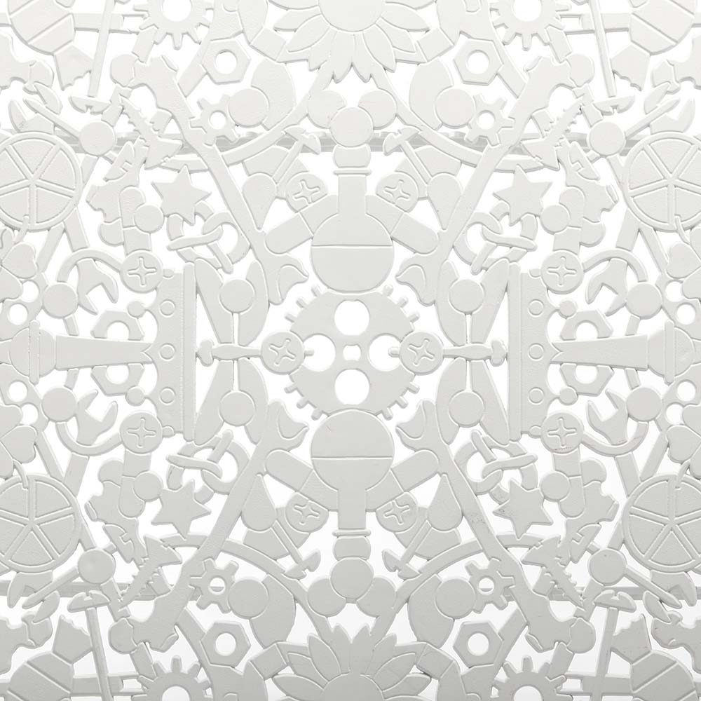 Industry Aluminum Oval Table - White