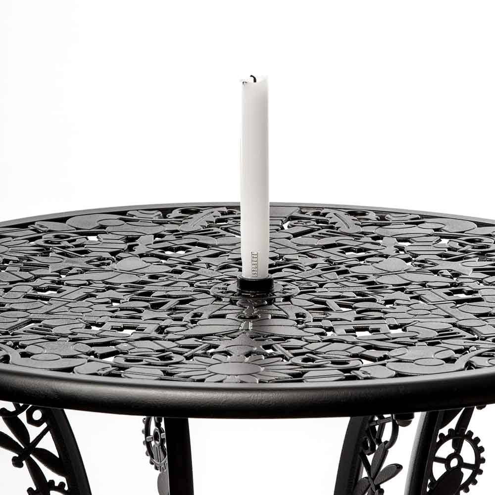 Industry Aluminum Round Table - Black