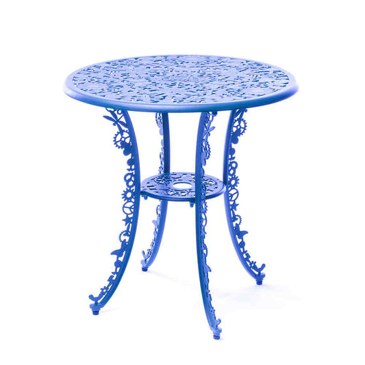 Industry Aluminum Round Table - Blue