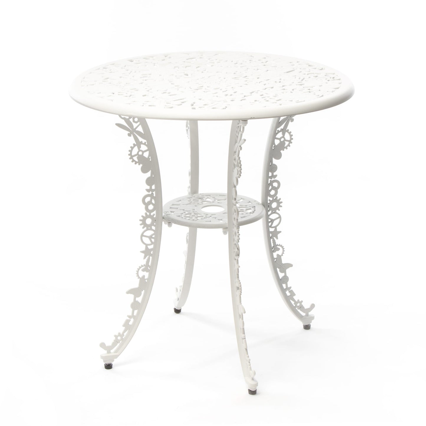 Industry Aluminum Round Table - White