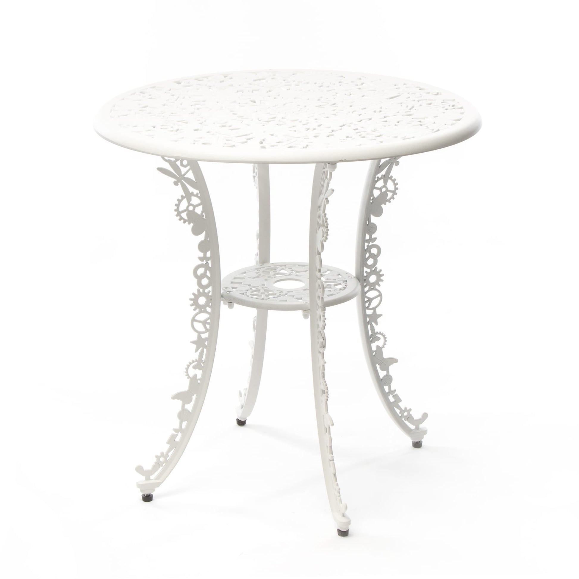 Industry Aluminum Round Table - White