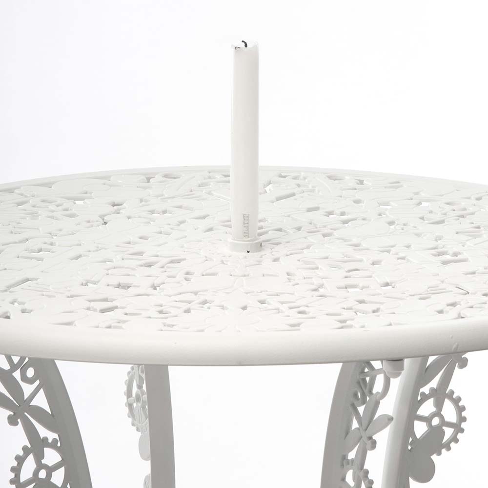 Industry Aluminum Round Table - White