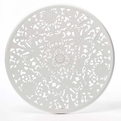 Industry Aluminum Round Table - White